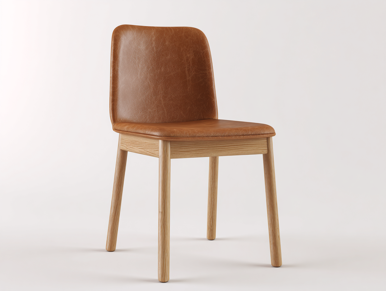 Esszimmerstühle Kunstleder Holz 47x52x83 cm - Braun - Modernes Design geeignet für Esszimmer-Oakmylab