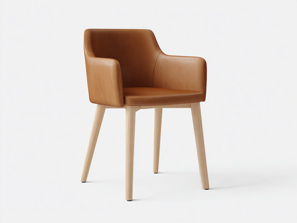 Esszimmerstühle Kunstleder Holz 54x60x85 cm - Braun - Modernes Design geeignet für Esszimmer-Oakmylab