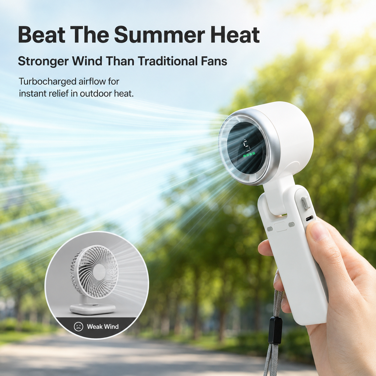 🔥Beat the Heat Anywhere with the Powerful 3-In-1 Mini Turbo Fan