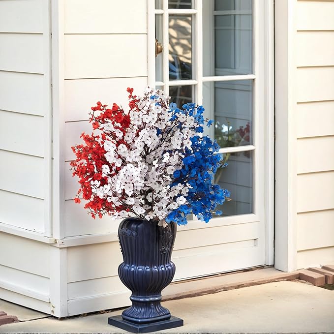 🇺🇸4th of July Outdoor UV Resistant & Waterproof Artificial Topiary Ball Bush Decor with Stake