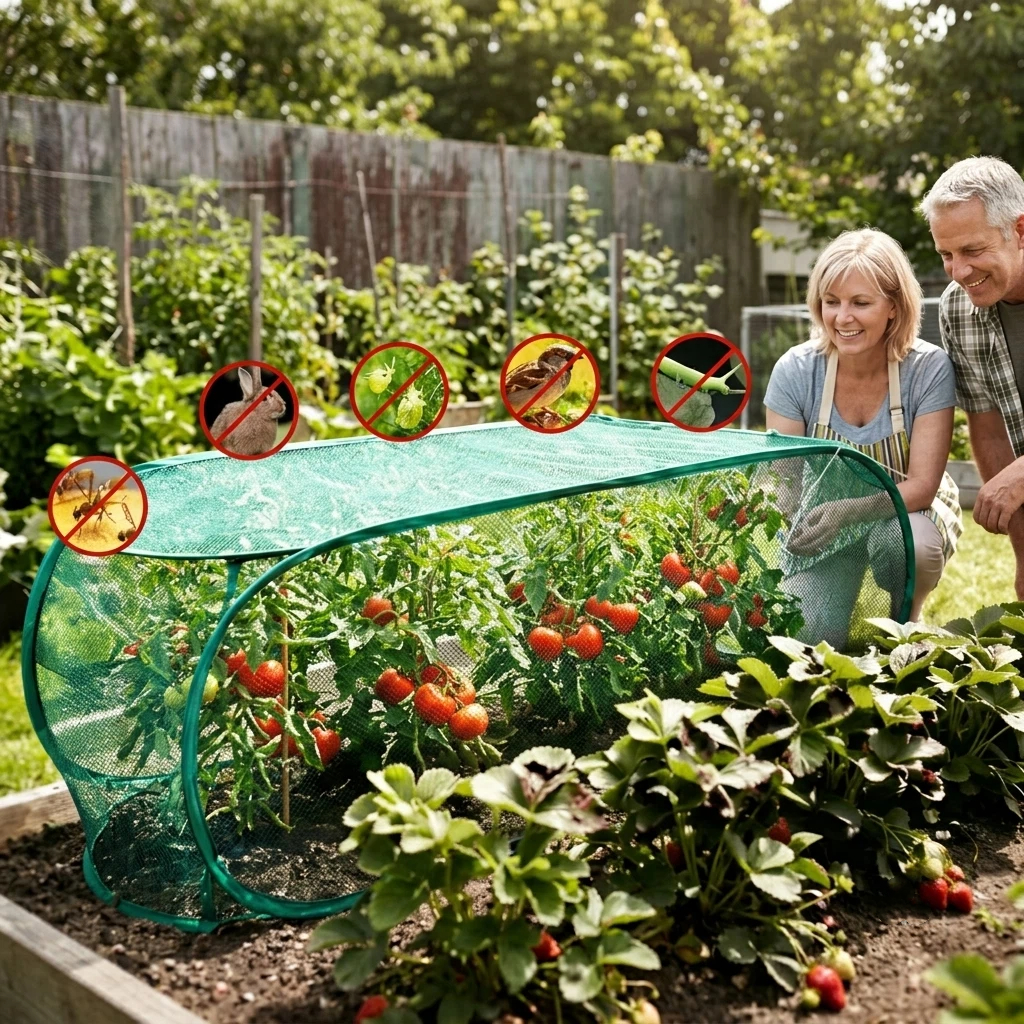 🔥HOT SALE🔥⏳Limited-time 49% off⏰Pop-Up Plant Protection Mesh Cover🌱🛡️