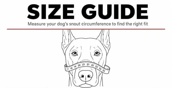 Halloween dog costume muzzle size options S M L XL XXL measurement guide