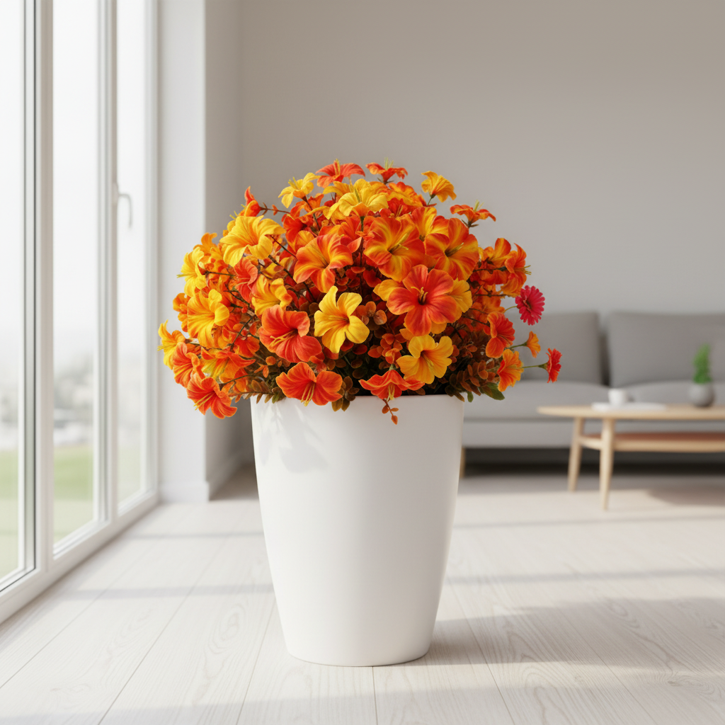 Autumn Mix Morning Glory Artificial Flowers Garden Decor Faux Flowers
