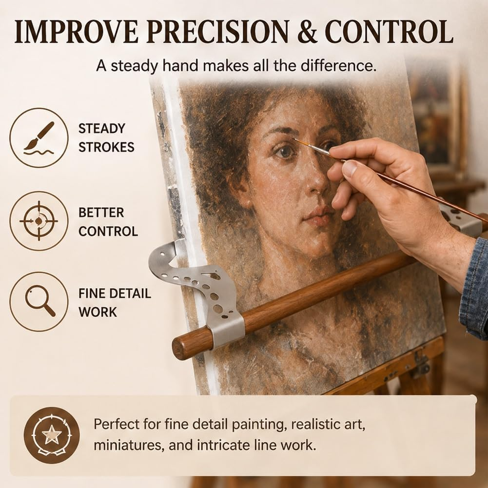 Adjustable Easel Hand Rest Support Bar for Artists