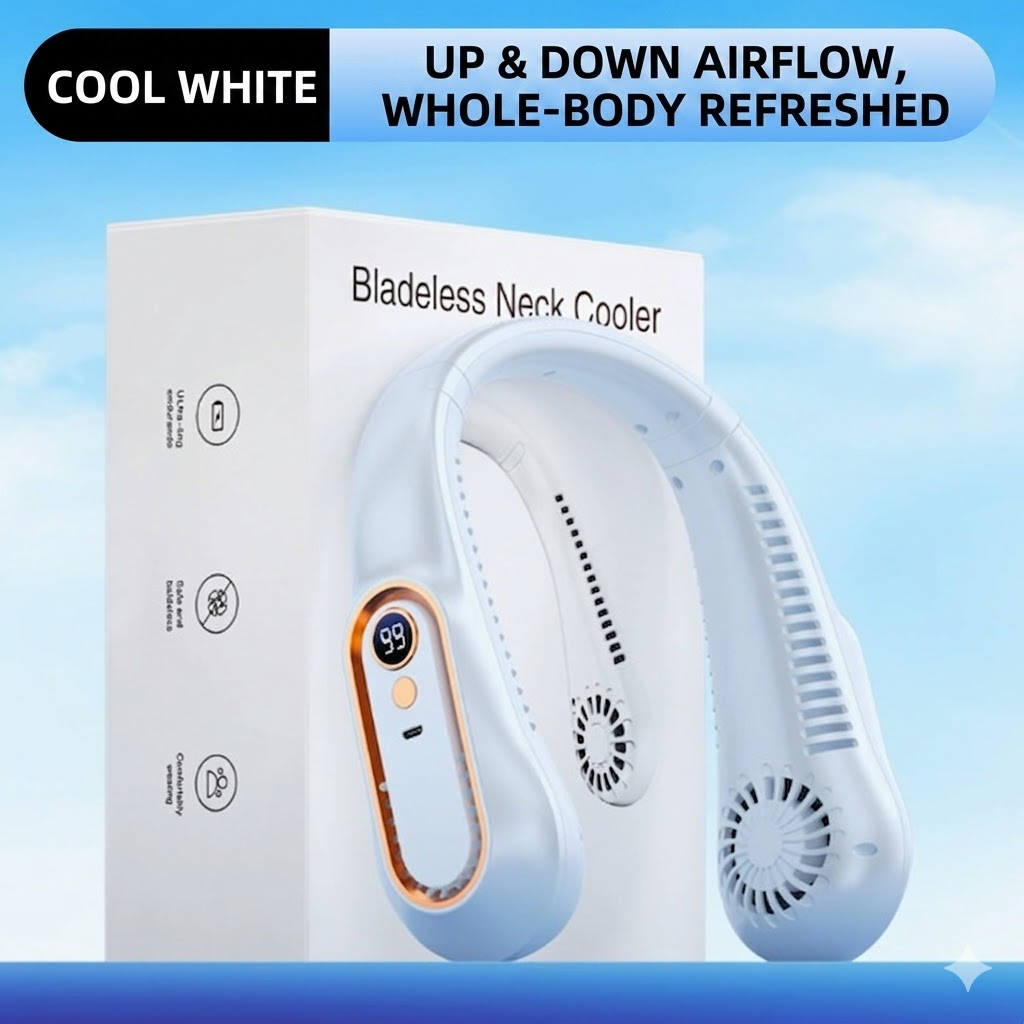 Portable Neck Fan – Rechargeable, Quiet, Mini for Home & Outdoors