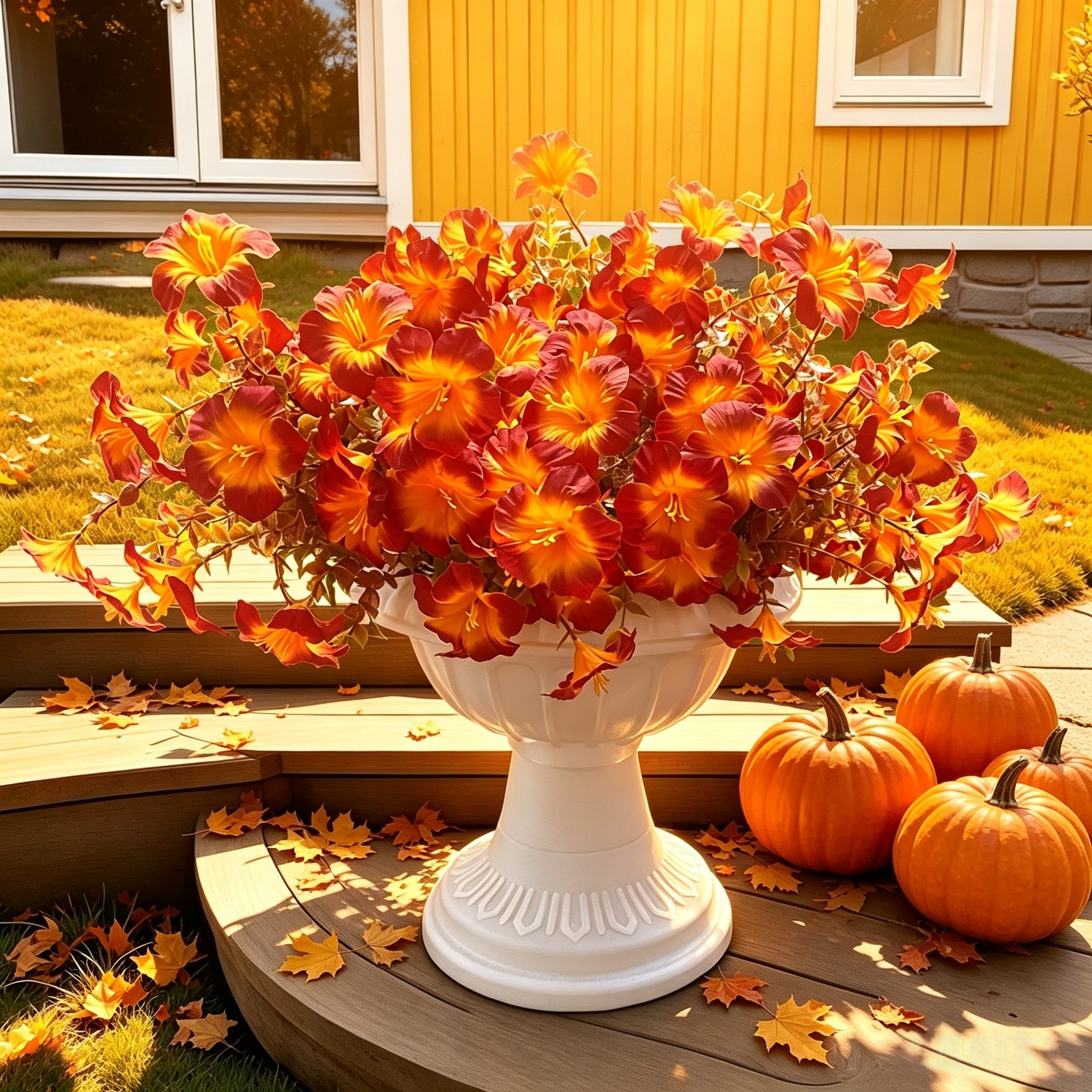 Artificial Large Morning Glory Bouquet Wedding Outdoor Garden Holiday Decor