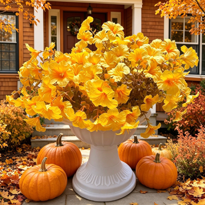 Artificial Large Morning Glory Bouquet Wedding Outdoor Garden Holiday Decor