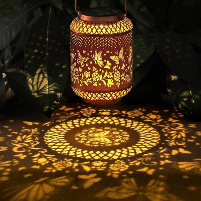 Solar Hummingbird Lantern Outdoor Hanging Light