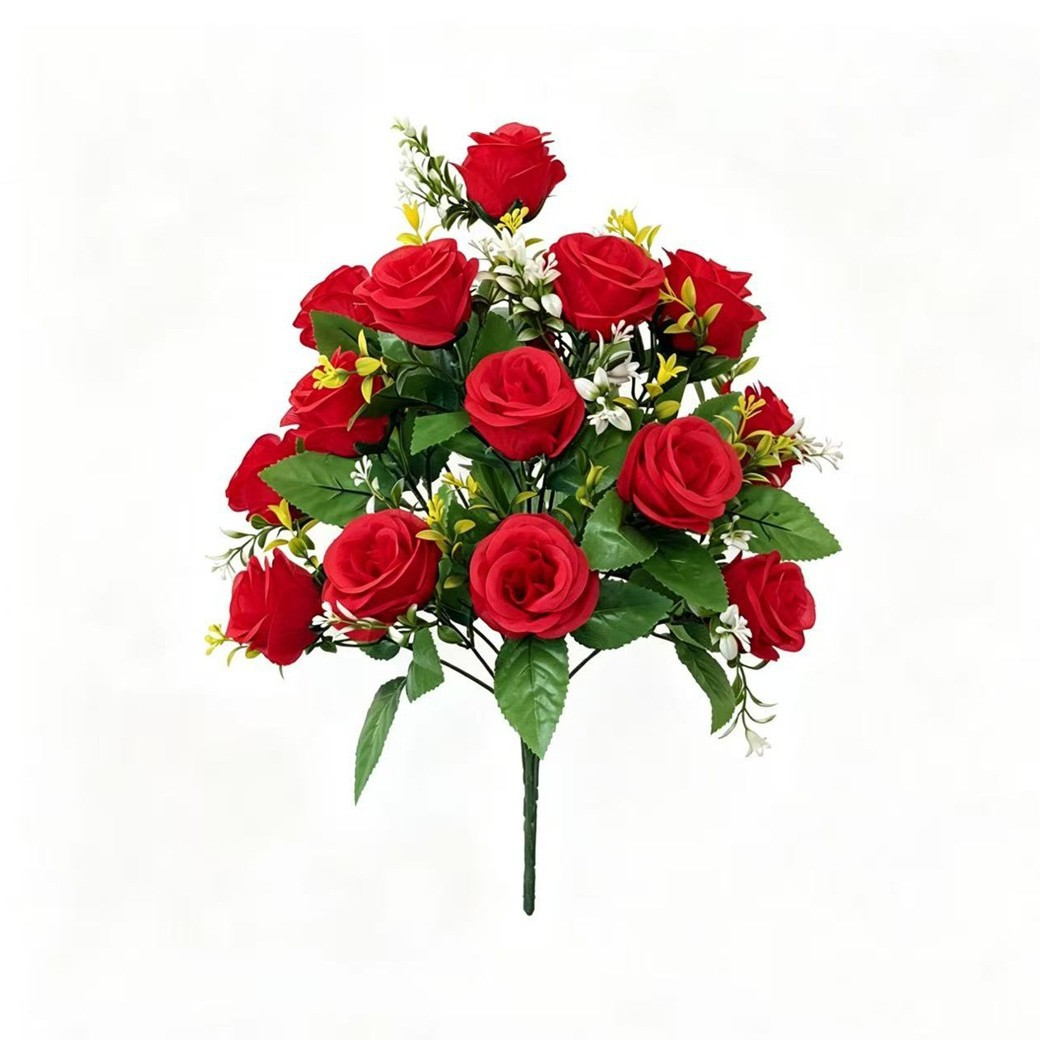 18 Head Artificial Rose Bridal Bouquet