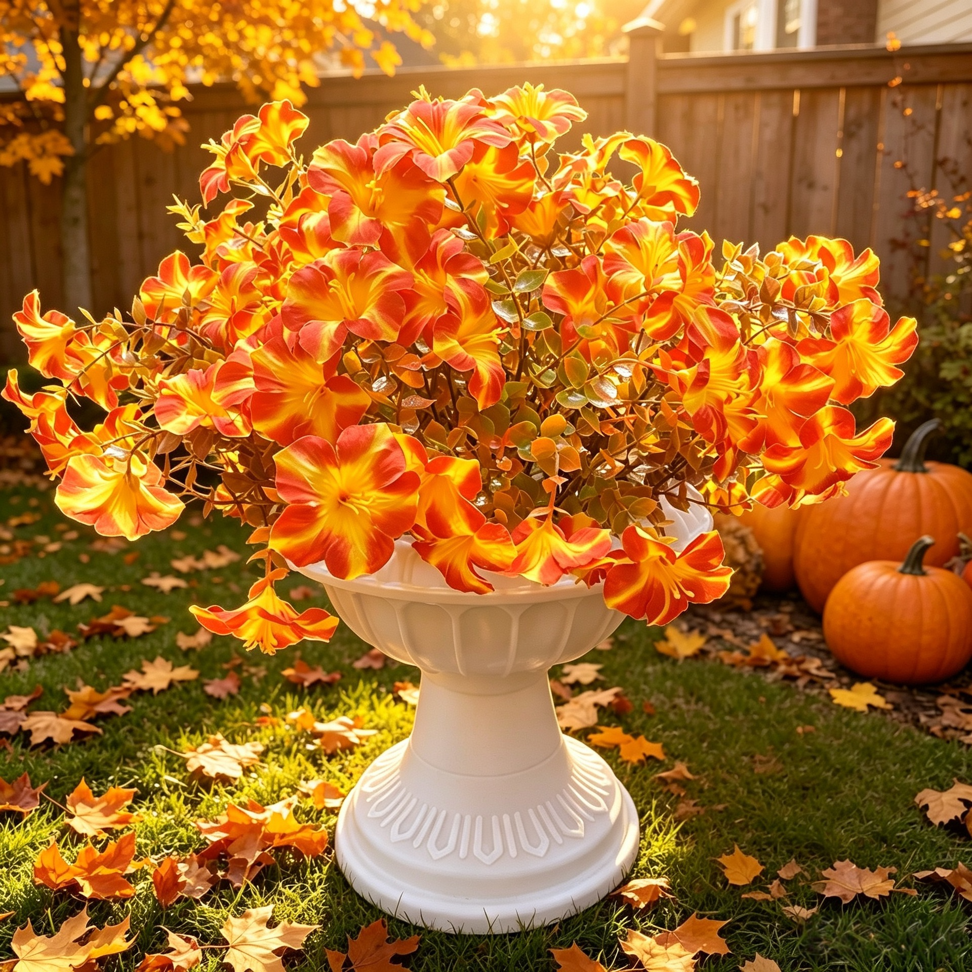 Artificial Large Morning Glory Bouquet Wedding Outdoor Garden Holiday Decor