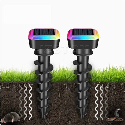 Solar Spiral Ultrasonic Snake & Rodent Repeller for Outdoor Use