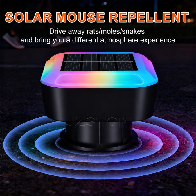 Solar Spiral Ultrasonic Snake & Rodent Repeller for Outdoor Use