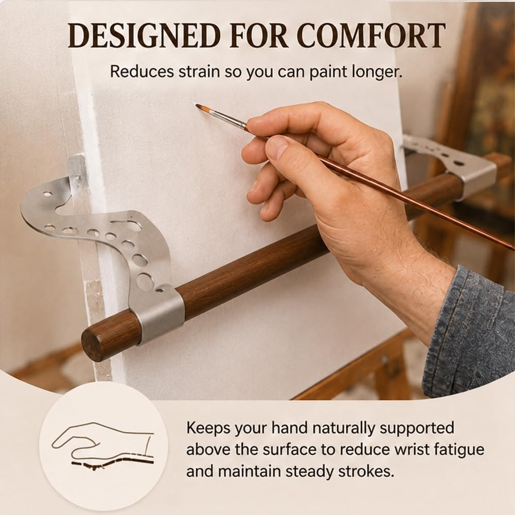 Adjustable Easel Hand Rest Support Bar for Artists