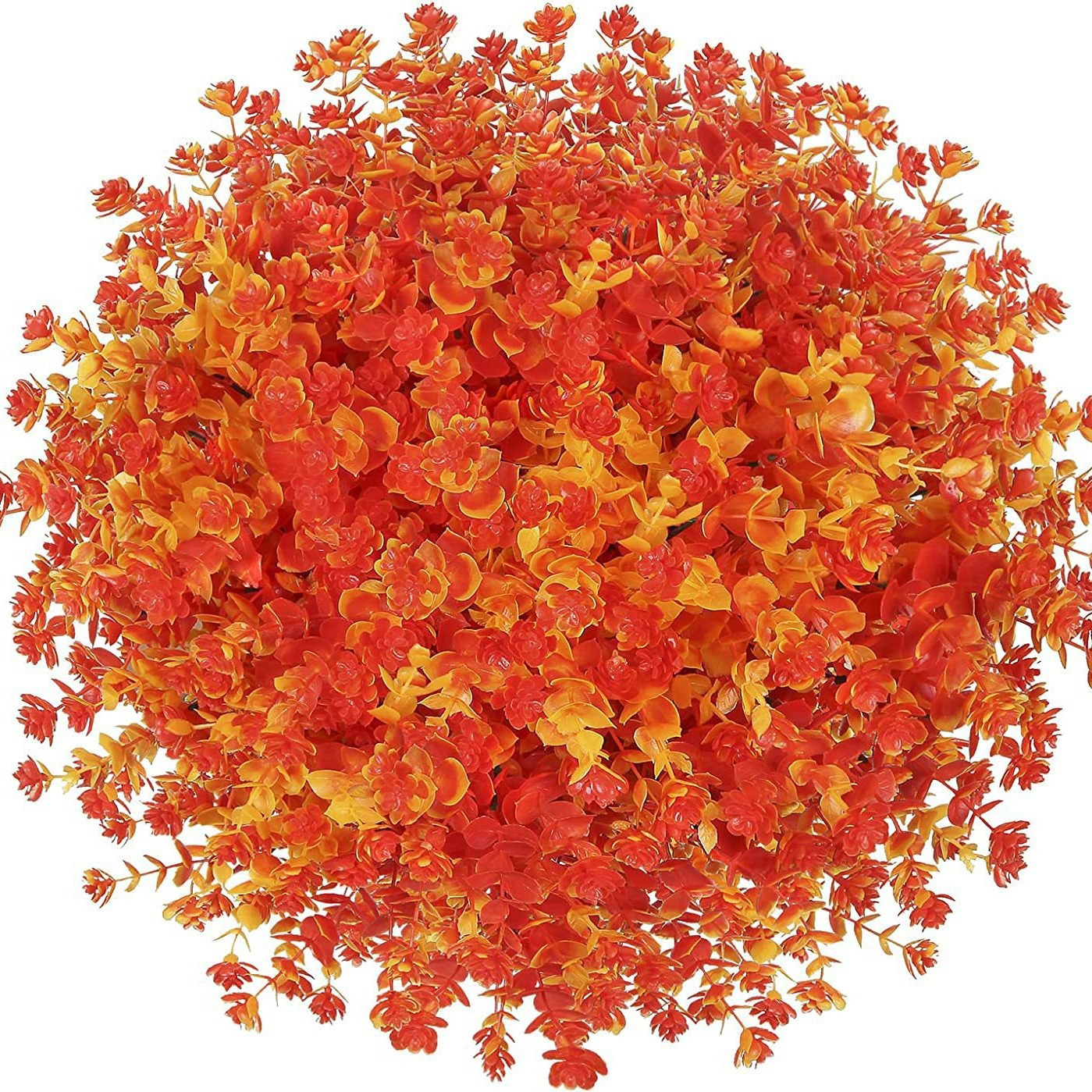 Artificial Autumn Eucalyptus & Camellia Plant for Home and Outdoor Decor