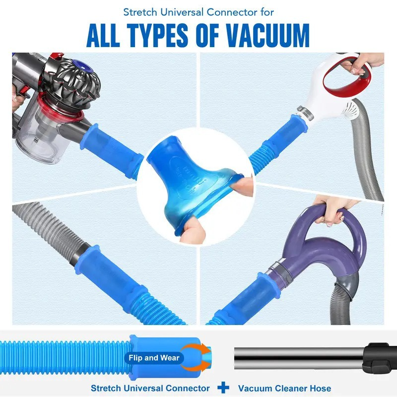 Dryer Vent Cleaner Kit for Vacuum, Lint Remover Brush for Dryer Vent Cleaning