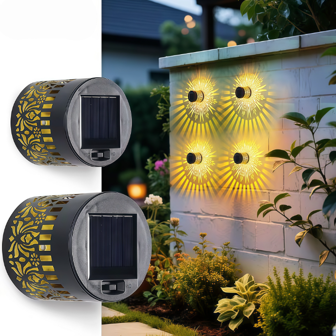 Solar Sunflower Wall Light Outdoor Garden Decorative Landscape Lamp