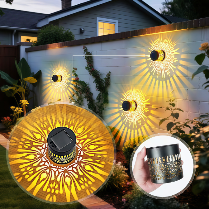 Solar Sunflower Wall Light Outdoor Garden Decorative Landscape Lamp
