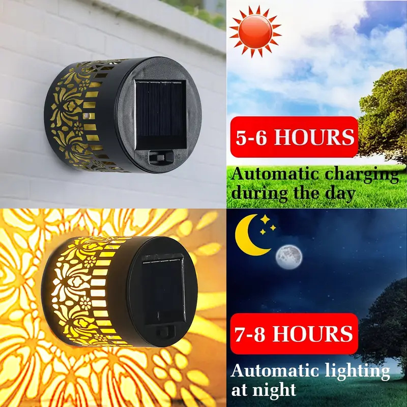 Solar Sunflower Wall Light Outdoor Garden Decorative Landscape Lamp