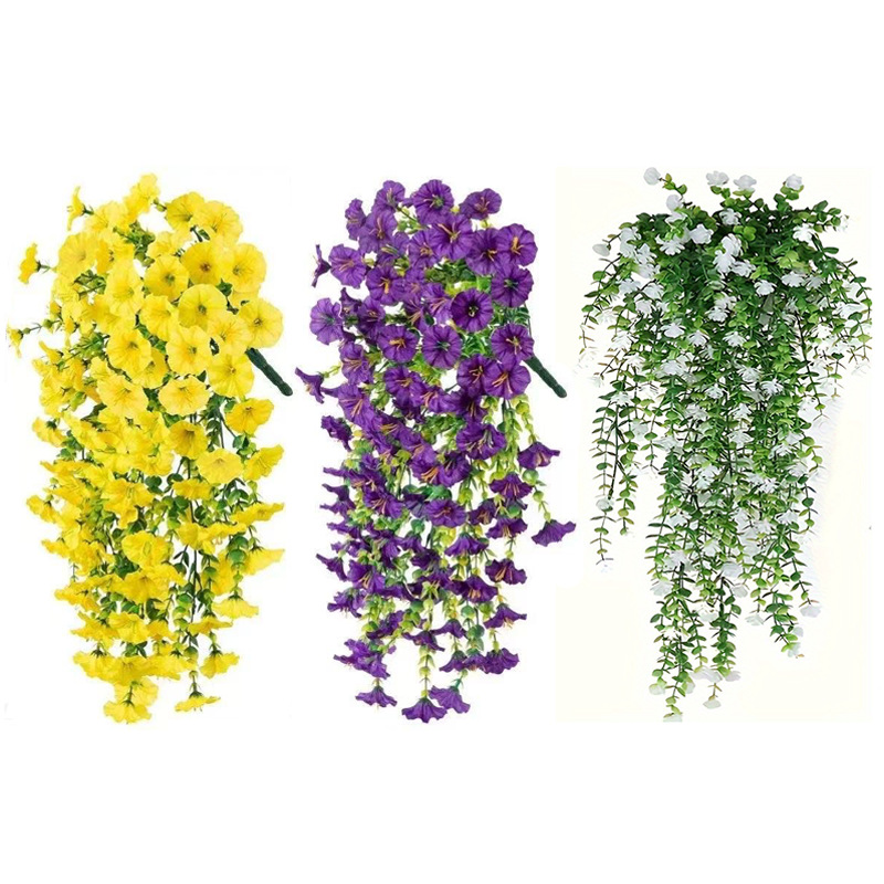 Artificial Morning Glory Vine – Hanging Garden Wall Decor