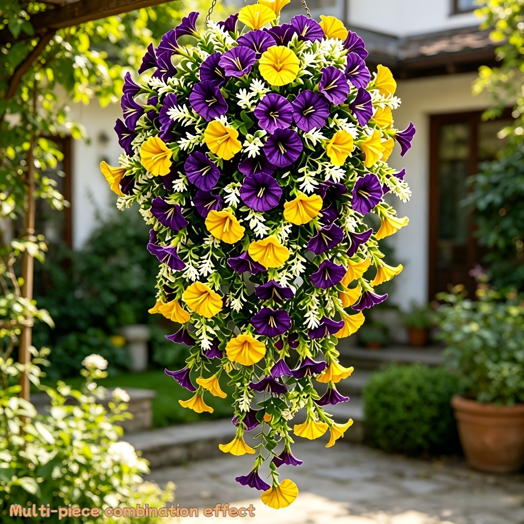 Artificial Morning Glory Vine – Hanging Garden Wall Decor