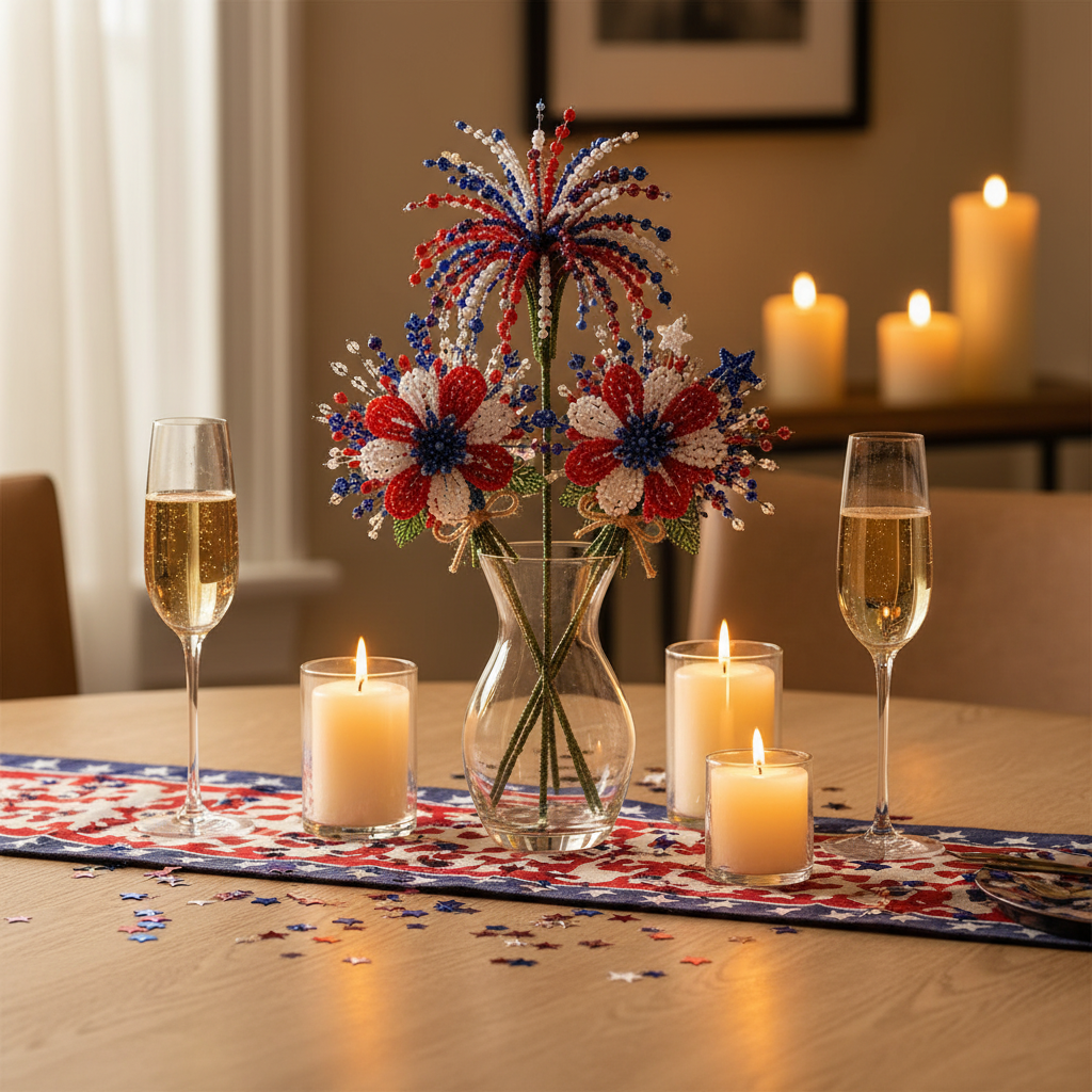 America 250: July 4th Firework Beaded Bouquet DIY Kit