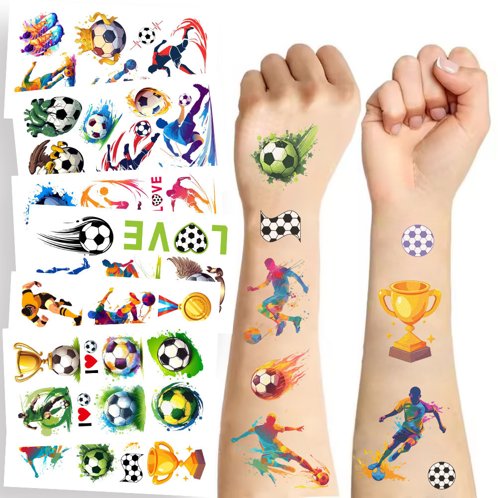 2026 World Cup Waterproof Soccer Tattoo Stickers for Face & Body