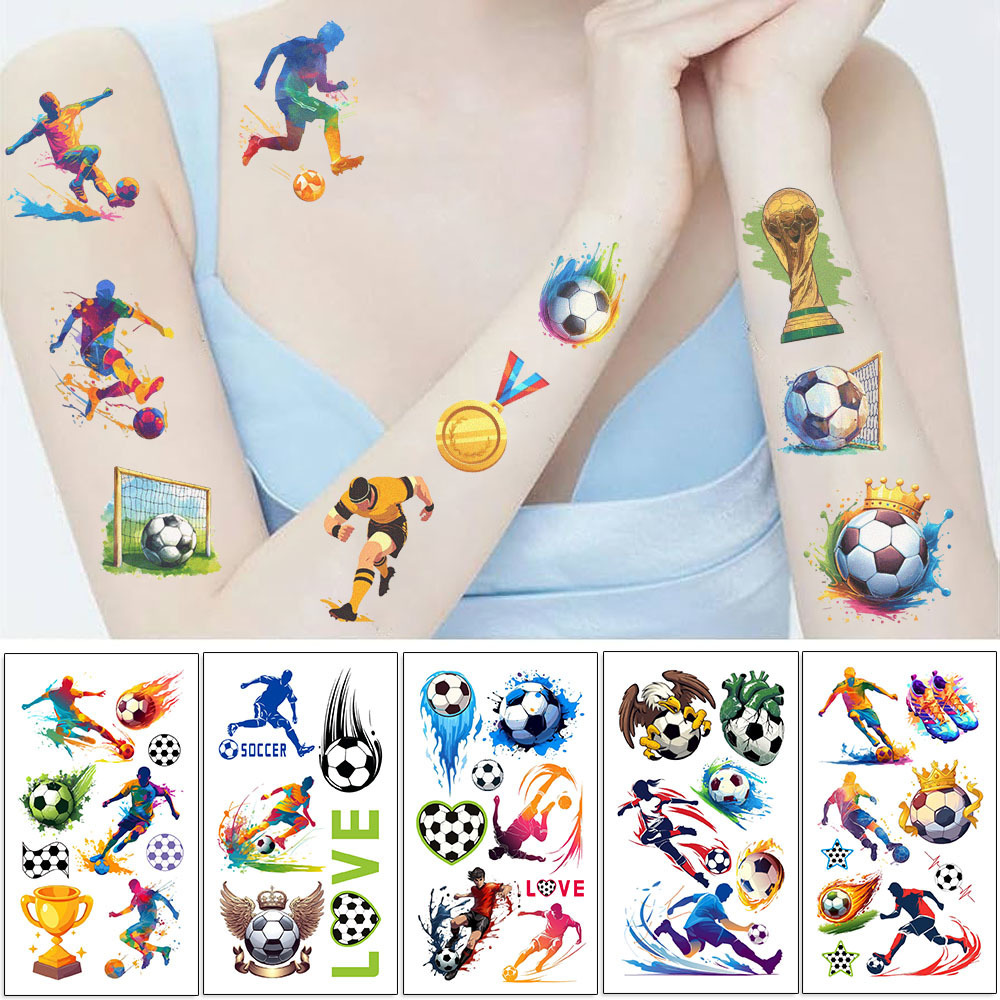 2026 World Cup Waterproof Soccer Tattoo Stickers for Face & Body