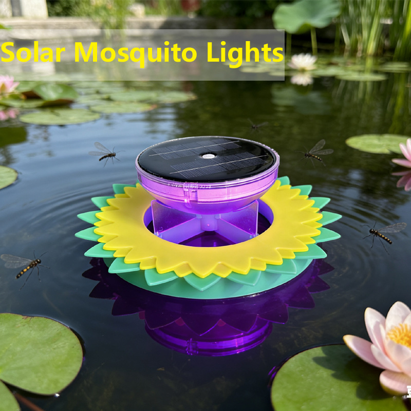 Solar Outdoor Pond Bug Zapper Light – Mosquito and Insect Trap Lamp