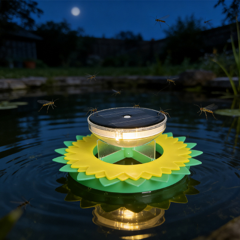 Solar Outdoor Pond Bug Zapper Light – Mosquito and Insect Trap Lamp