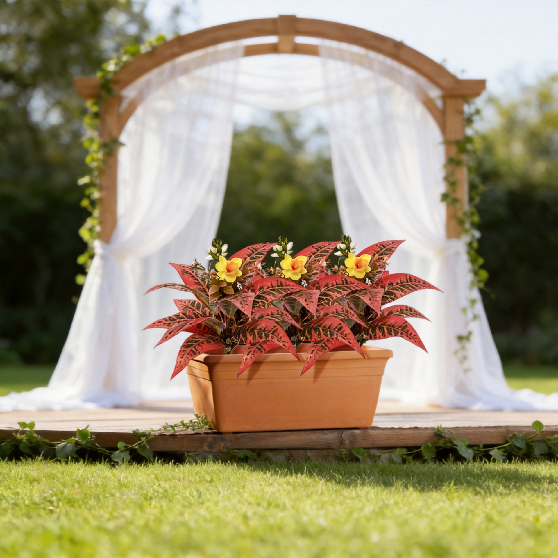 Color-Changing Artificial Wood Bouquet – Outdoor Lawn & Garden Decor