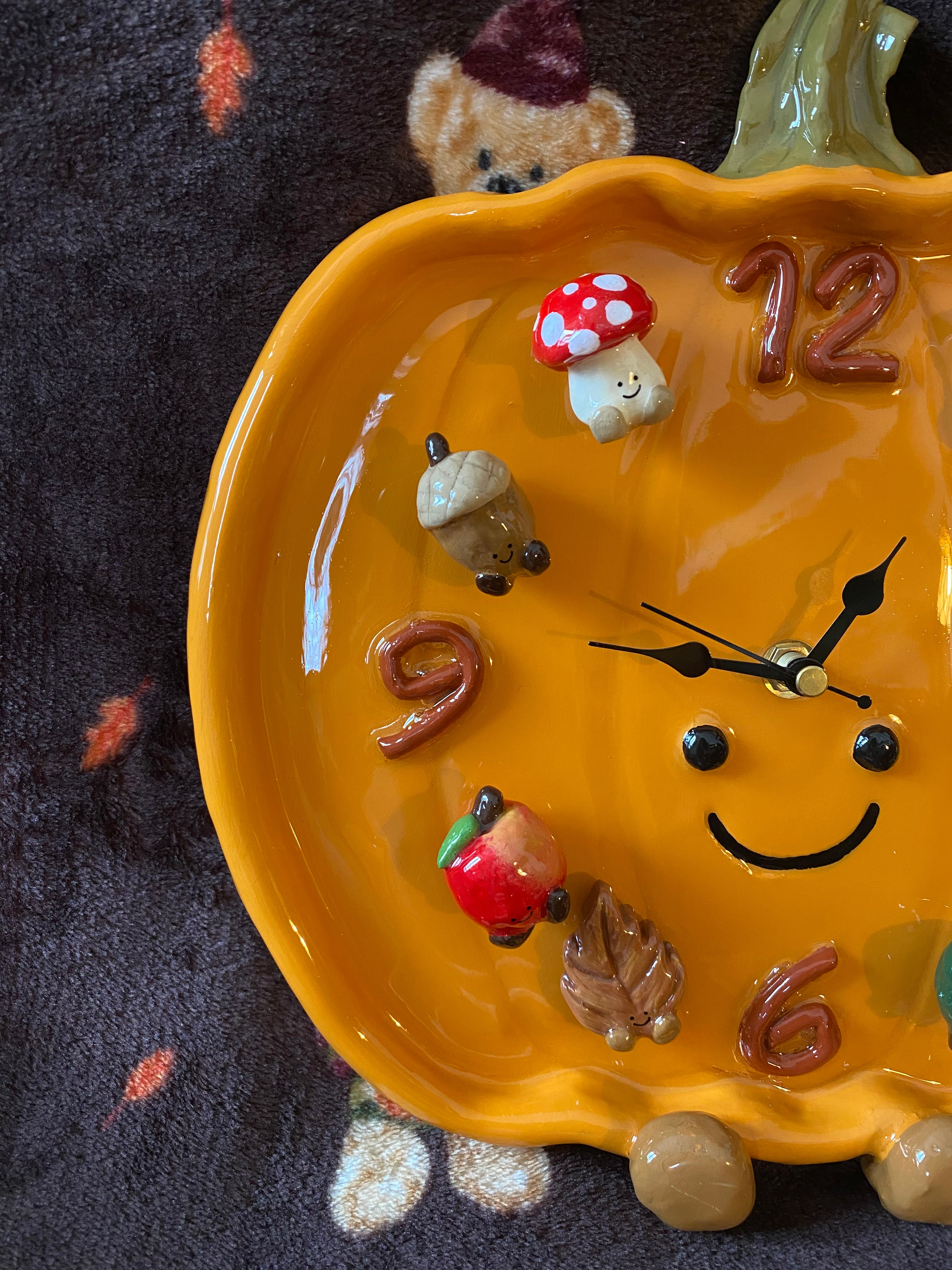 Pumpkin Harvest Decorative Wall Clock