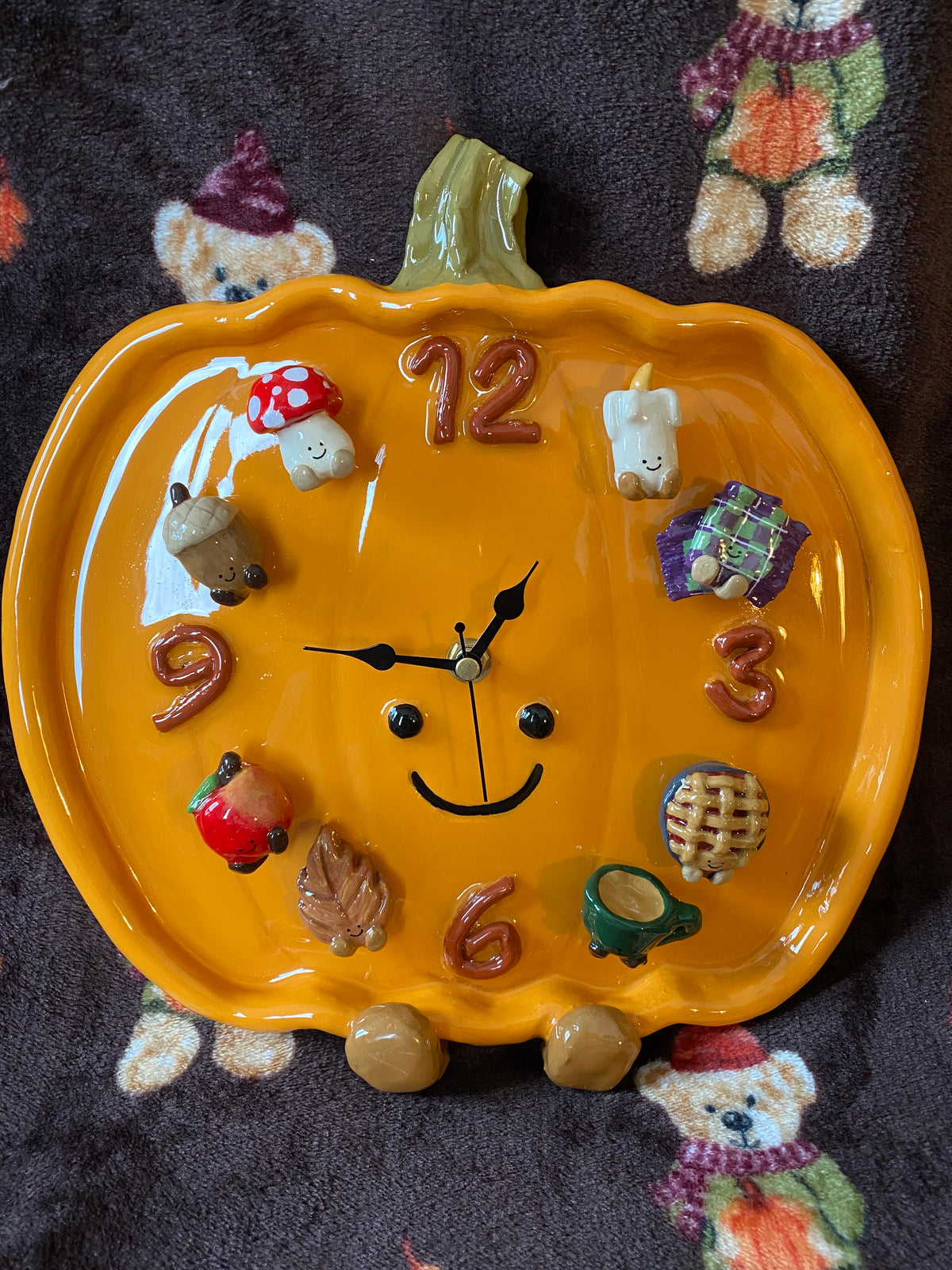 Pumpkin Harvest Decorative Wall Clock