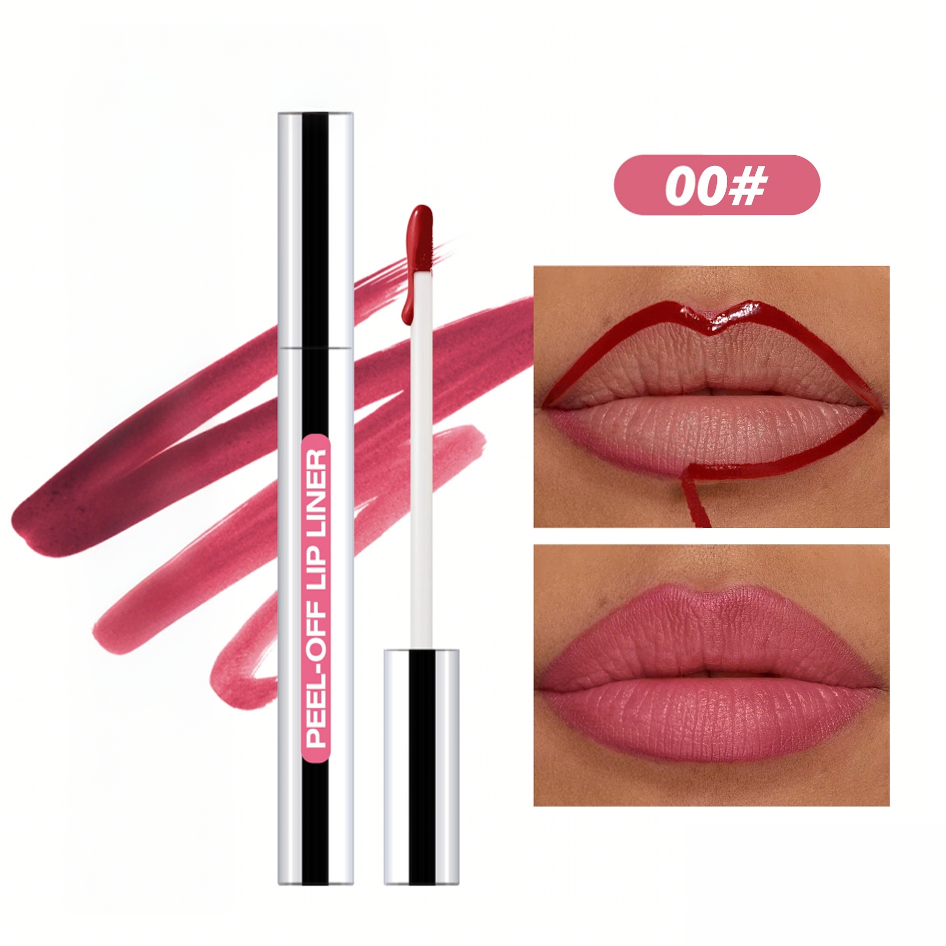 Long Lasting Peel‑Off Lip Liner, Matte Waterproof Lip Makeup