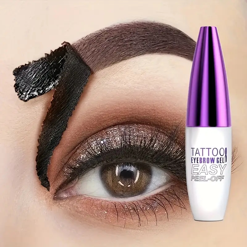 Peel Off Tattoo Eyebrow Gel, Long Lasting Waterproof Brow Makeup