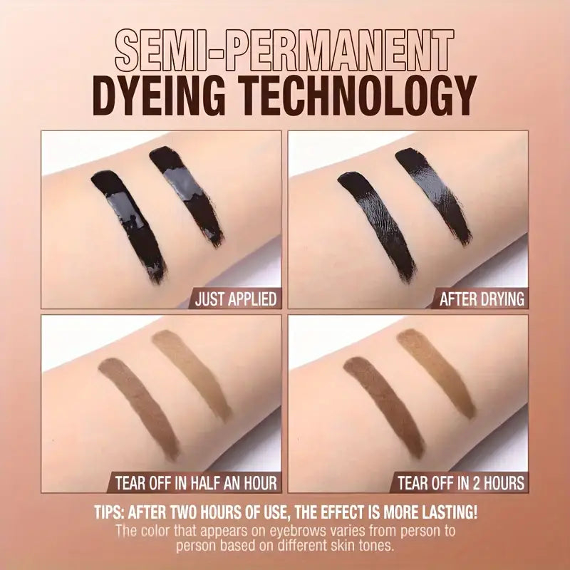 Peel Off Tattoo Eyebrow Gel, Long Lasting Waterproof Brow Makeup