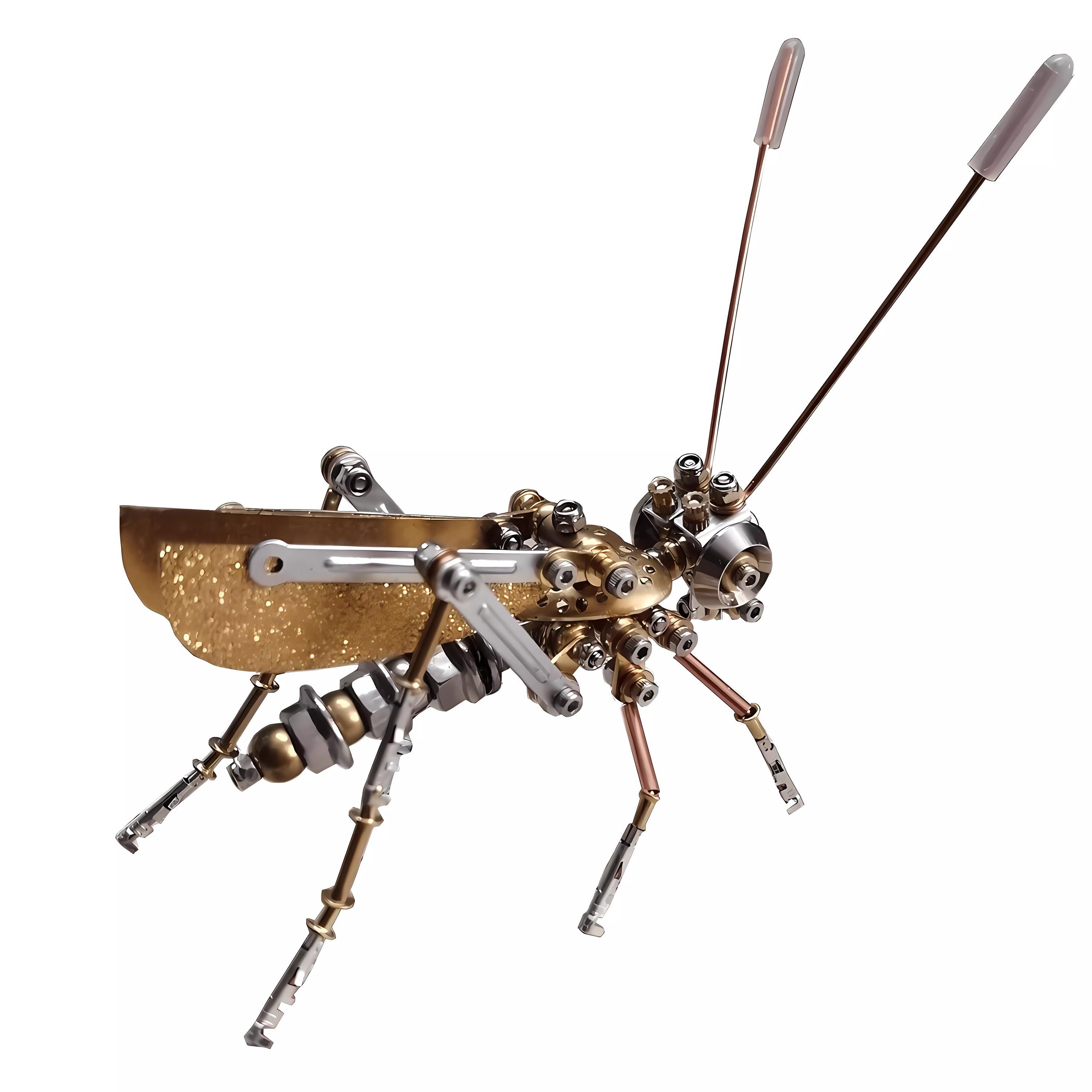Steampunk Mechanical Cicada Metal Assembly Kit | Handmade Gear Insect Sculpture