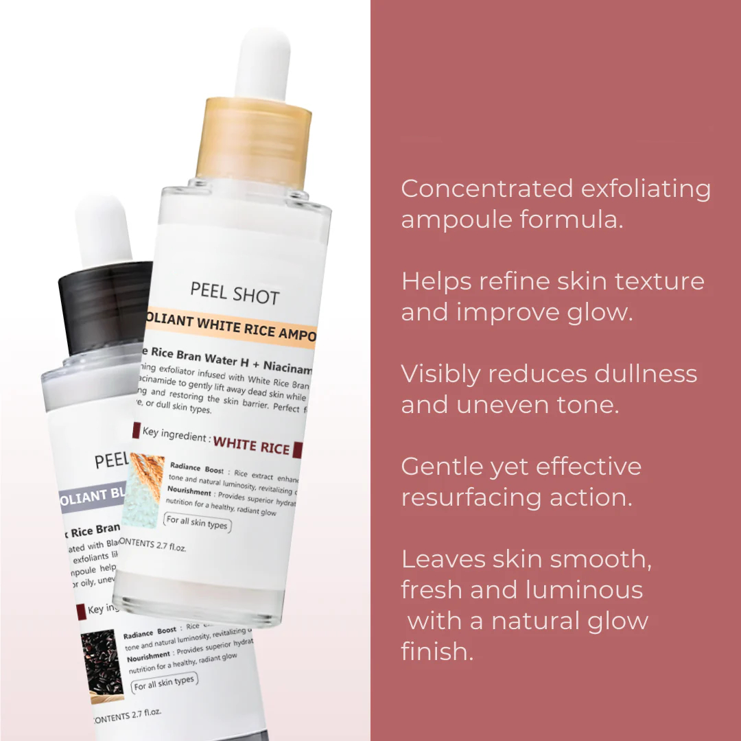 White & Black Rice Niacinamide Brightening Exfoliating Serum