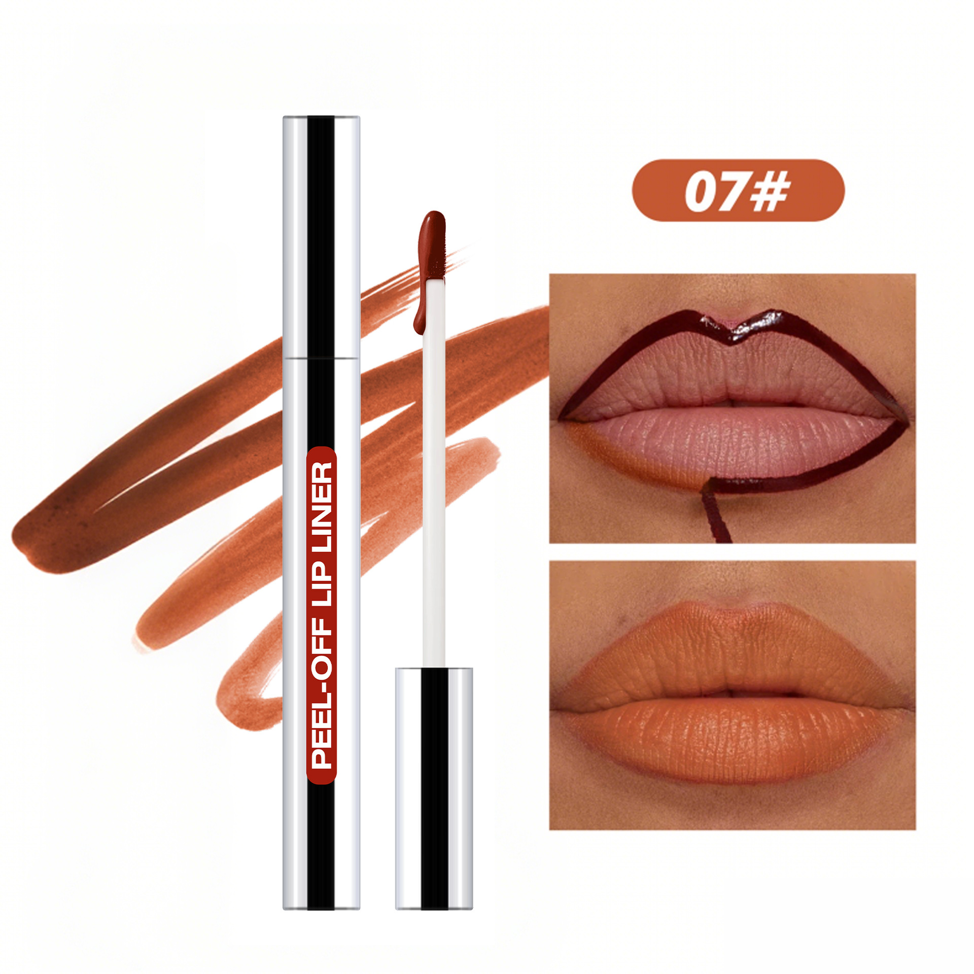 Long Lasting Peel‑Off Lip Liner, Matte Waterproof Lip Makeup