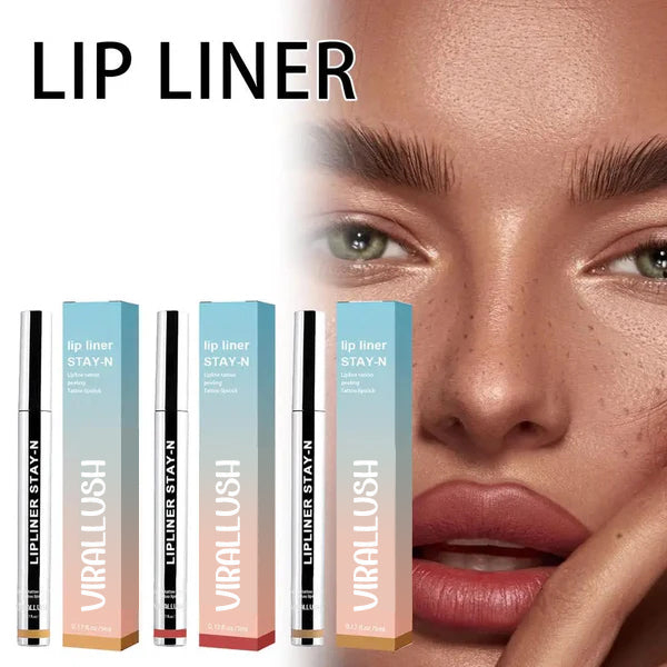 Long Lasting Liquid Lip Liner, Waterproof Non‑Transfer Matte Lip Makeup