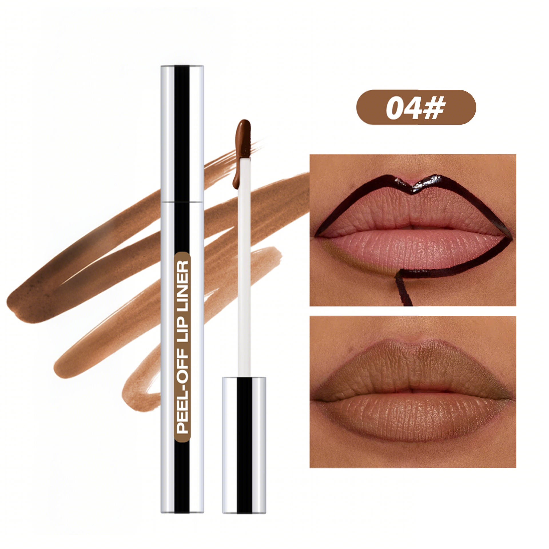 Long Lasting Peel‑Off Lip Liner, Matte Waterproof Lip Makeup