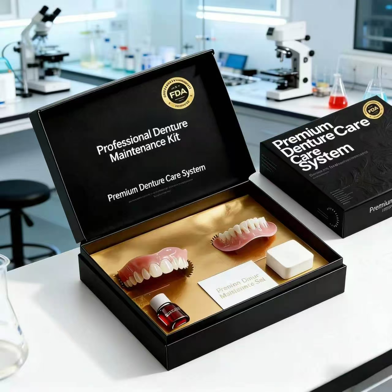 Professional Denture Maintenance Kit – Premium Denture Care Set for Cleaning, Storage & Daily Denture Care