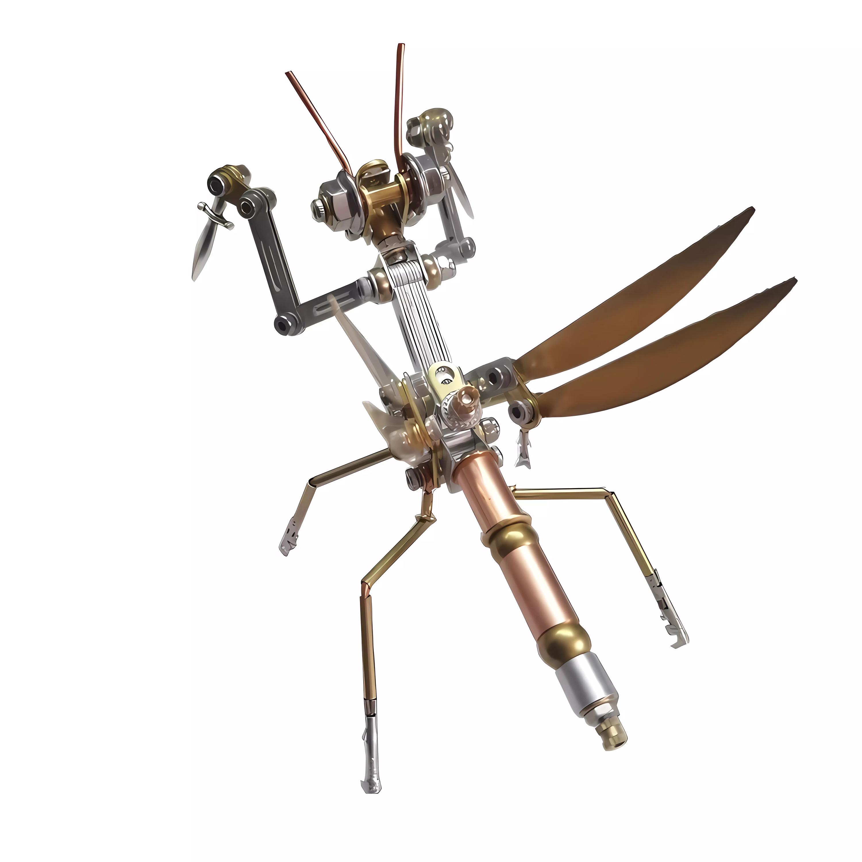 Steampunk Mechanical Cicada Metal Assembly Kit | Handmade Gear Insect Sculpture