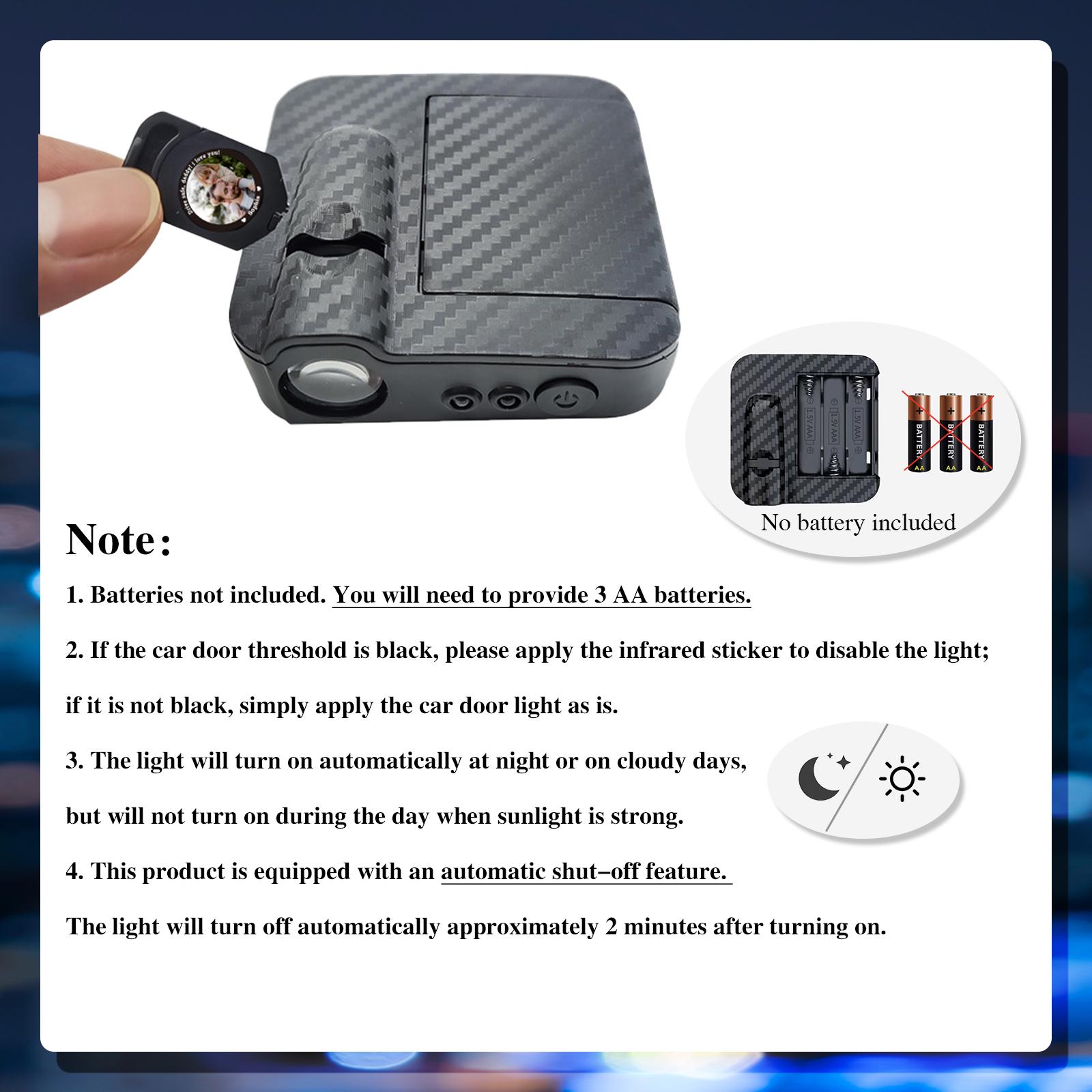 Custom Car Door Projector Lights – Personalized Logo, Photo & Text Welcome Lights