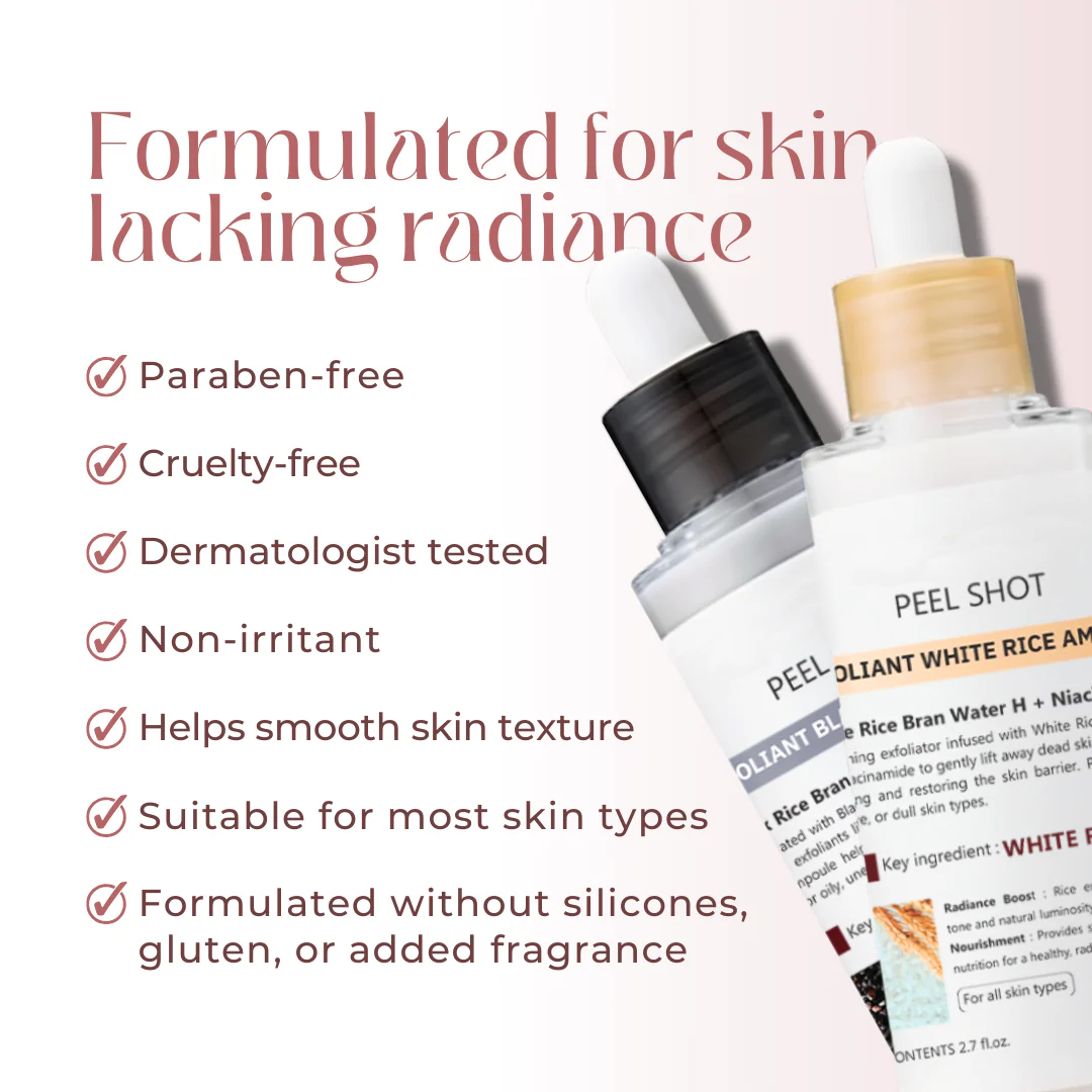 White & Black Rice Niacinamide Brightening Exfoliating Serum