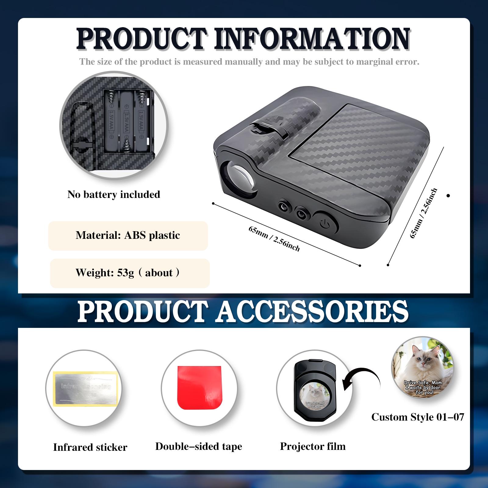 Custom Car Door Projector Lights – Personalized Logo, Photo & Text Welcome Lights