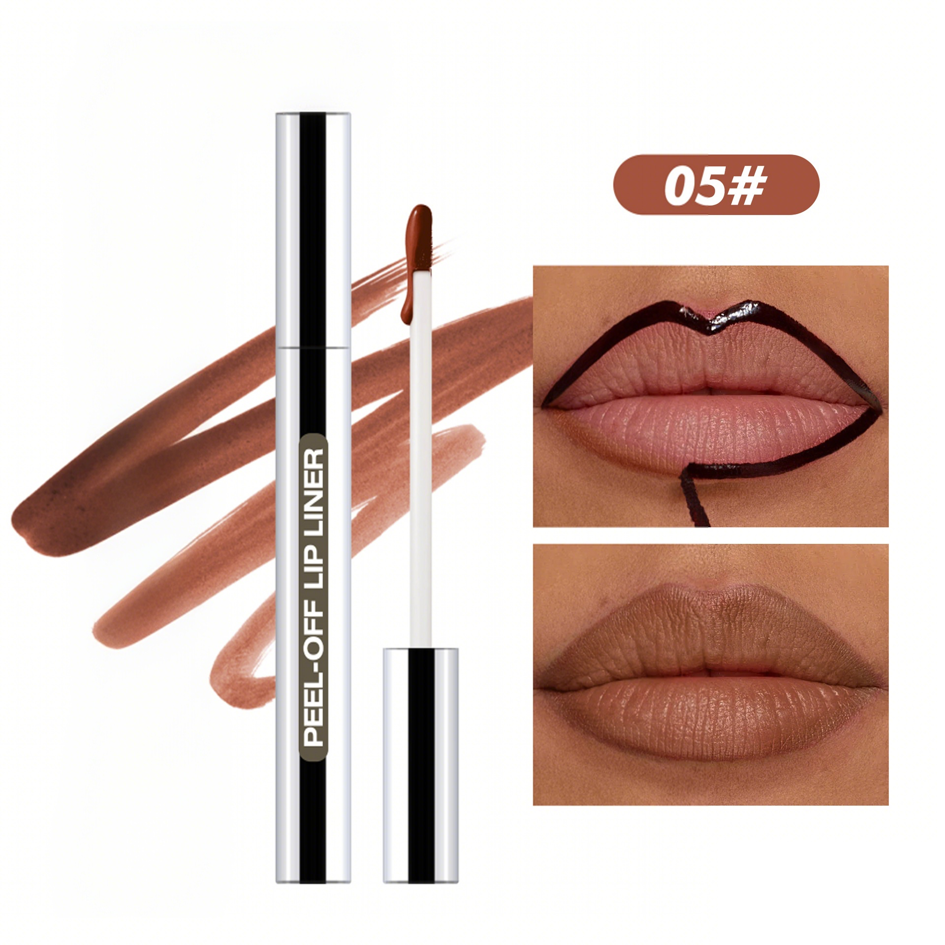 Long Lasting Peel‑Off Lip Liner, Matte Waterproof Lip Makeup