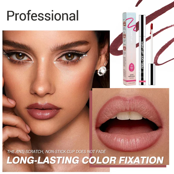 Long Lasting Peel‑Off Lip Liner, Matte Waterproof Lip Makeup