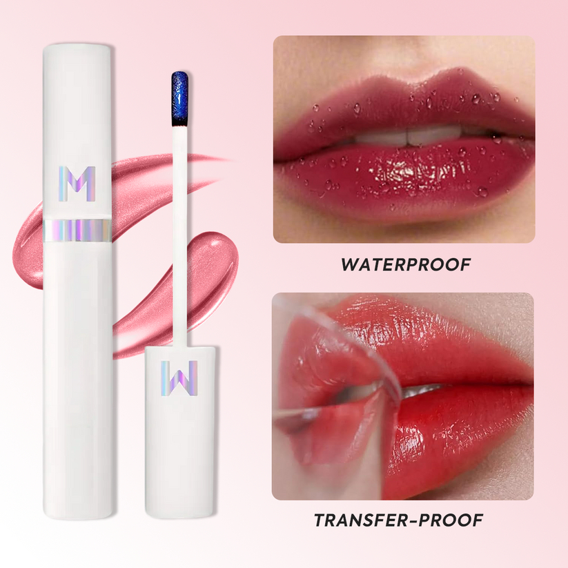 Waterproof Non‑Transfer High Shine Lip Gloss, Long Lasting Moisturizing Lip Makeup