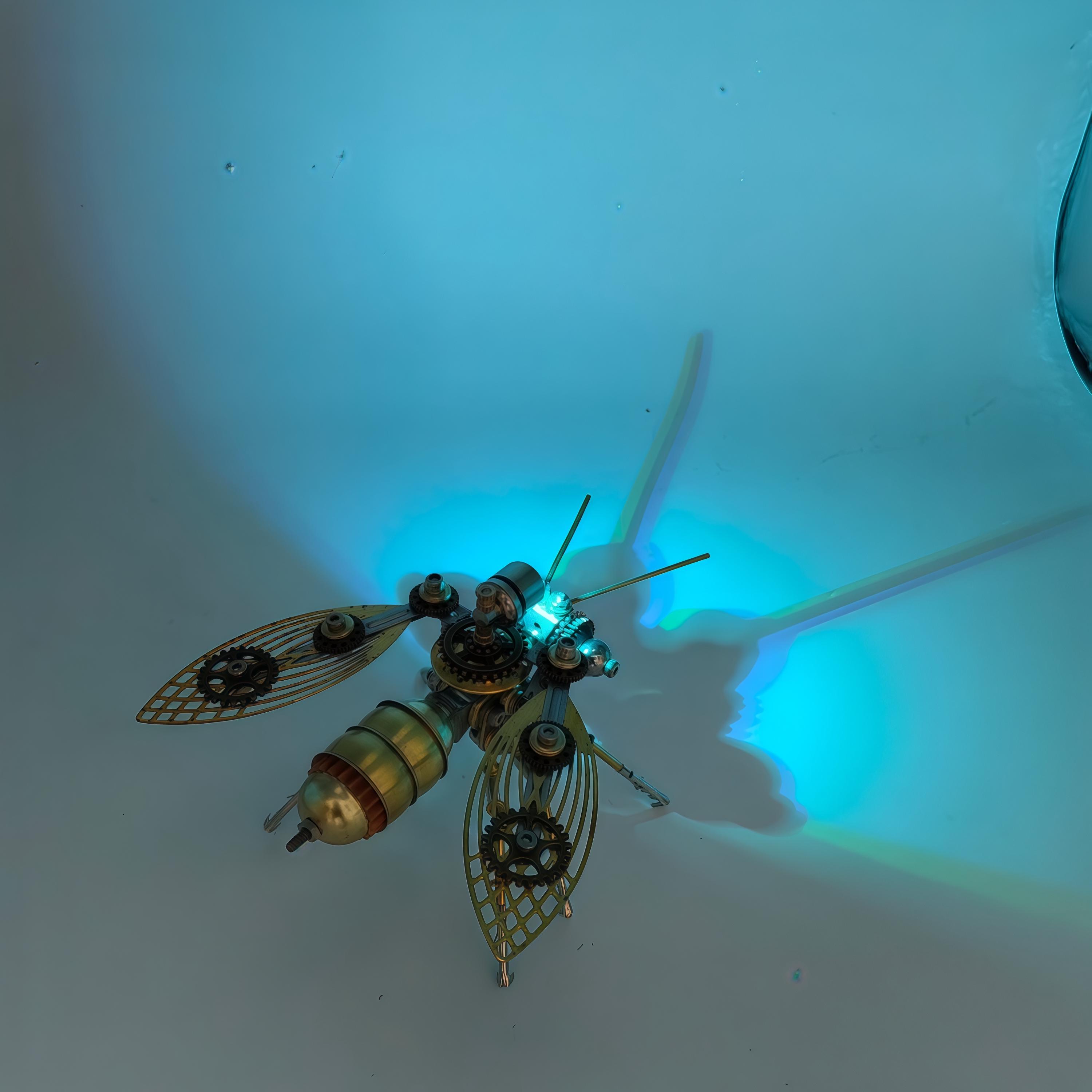 Steampunk Mechanical Cicada Metal Assembly Kit | Handmade Gear Insect Sculpture