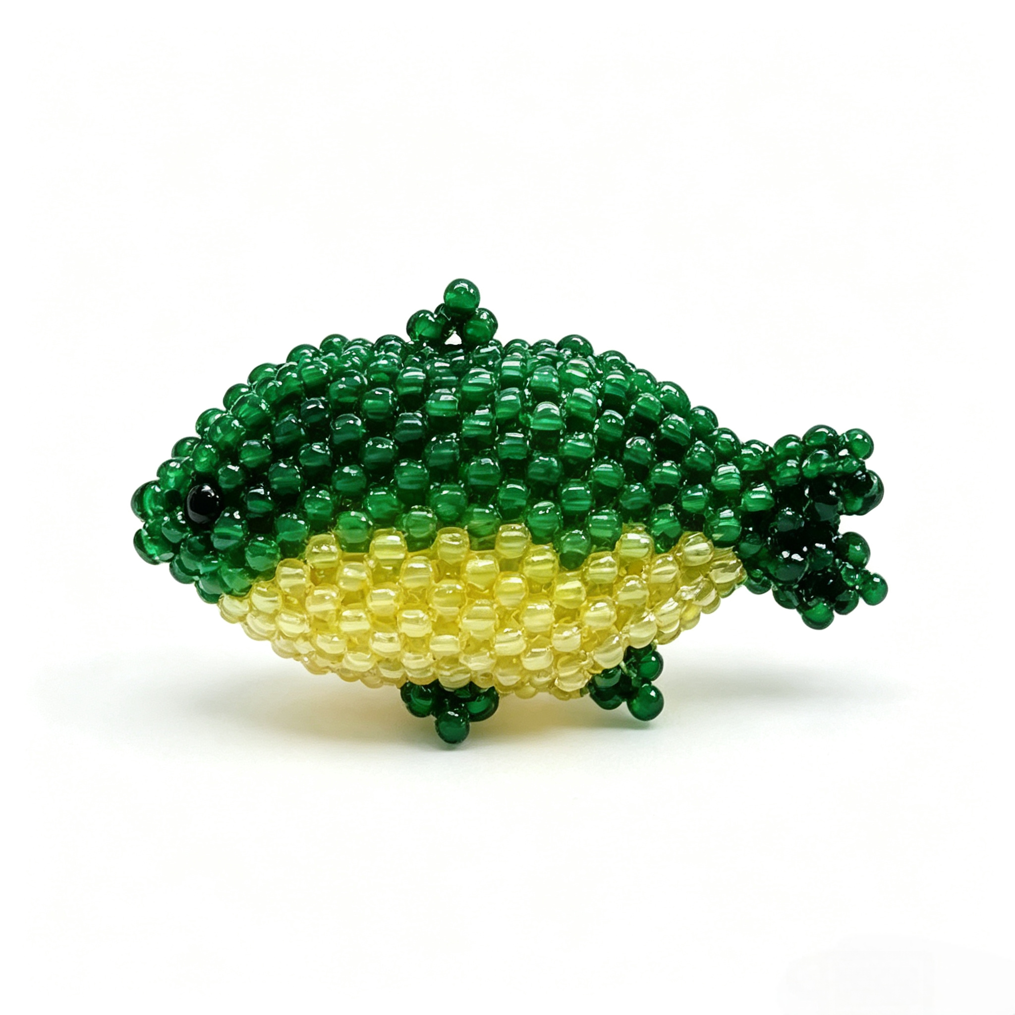 Cute 3D Gradient Beaded Fish DIY Pattern – Printable Seed Bead Tutorial, Small Fish Charm & Brooch Making Guide for Beading Lovers